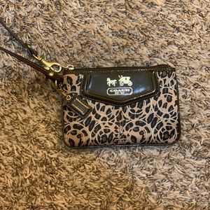 Coach Cheetah Print Wristlet